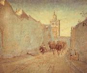 Theodor Esbern Philipsen Street in Tunis Germany oil painting artist